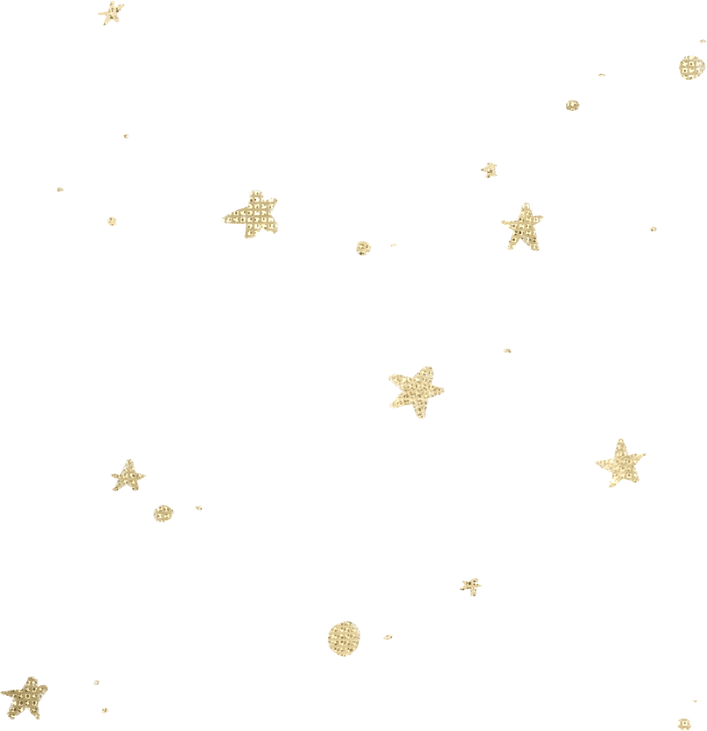 Gold Glitter Sparkle Stars Overlay PNG Clip Art